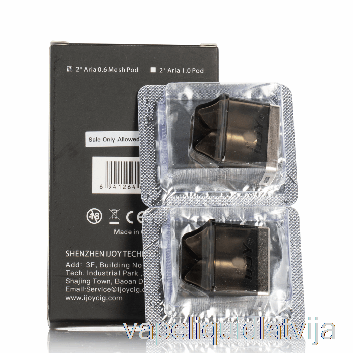 Ijoy Aria Maiņas Pods 0.6ohm Pods Vape šķidrums